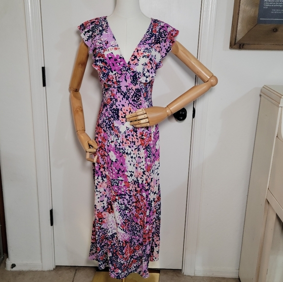 Rails Constance Purple Gardenia Resort Vacation Spring Floral Dress Size Medium - Picture 10 of 15